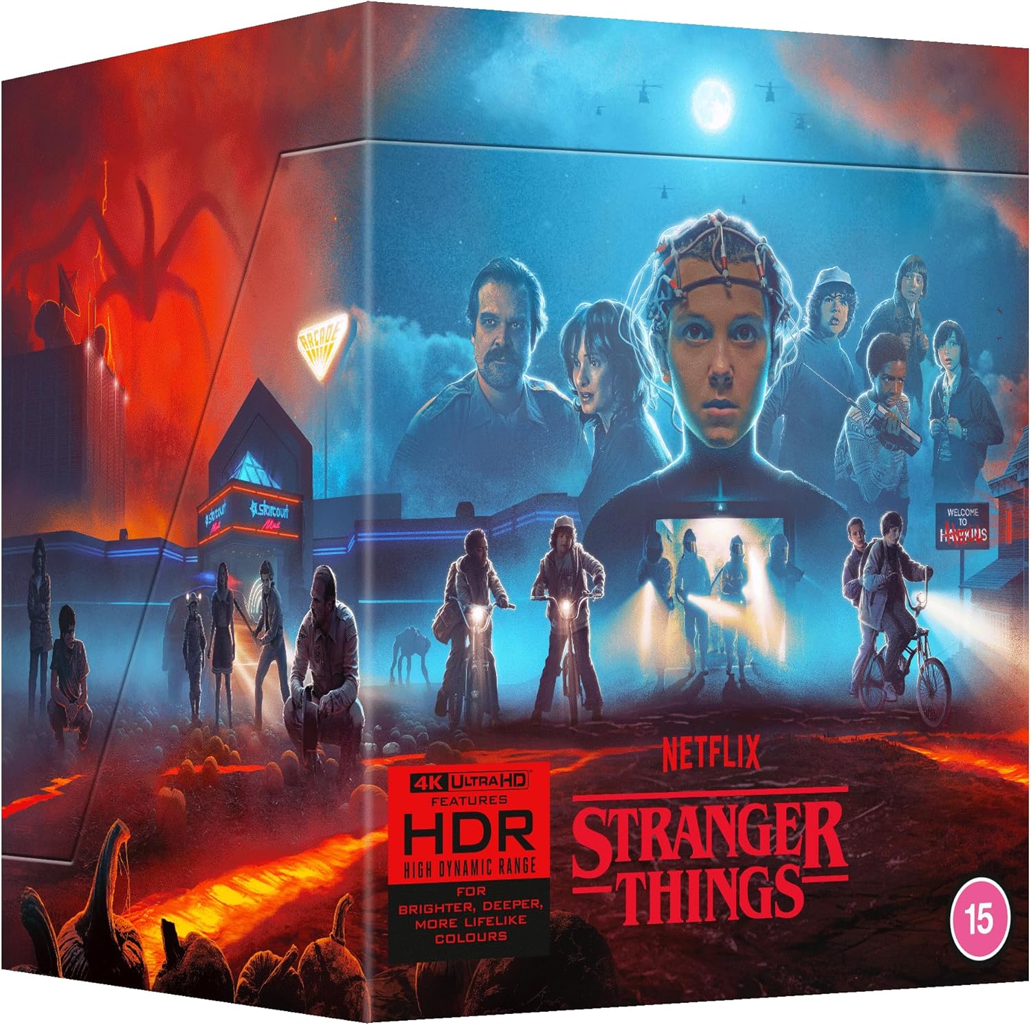 Stranger Things kaudet 1-5 täydellinen kokoelma deluxe rajoitettu erä 4K UHD blu-ray