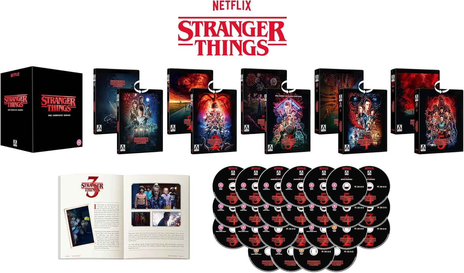 Stranger Things -kaudet 1-5, kokoelma, Blu-ray