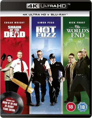 Edgar Wright - The Worlds End / Hot Fuzz / Shaun Of The Dead 4K Ultra HD + Blu-Ray