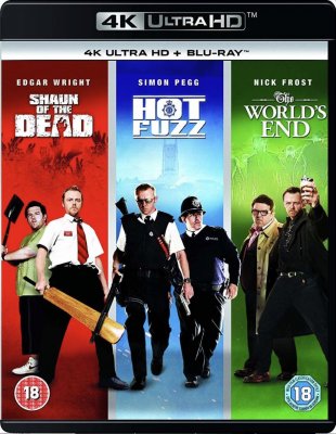 Shaun Of The Dead+Hot Fuzz+The Worlds End 4K Ultra HD+Bluray (import Sv text)