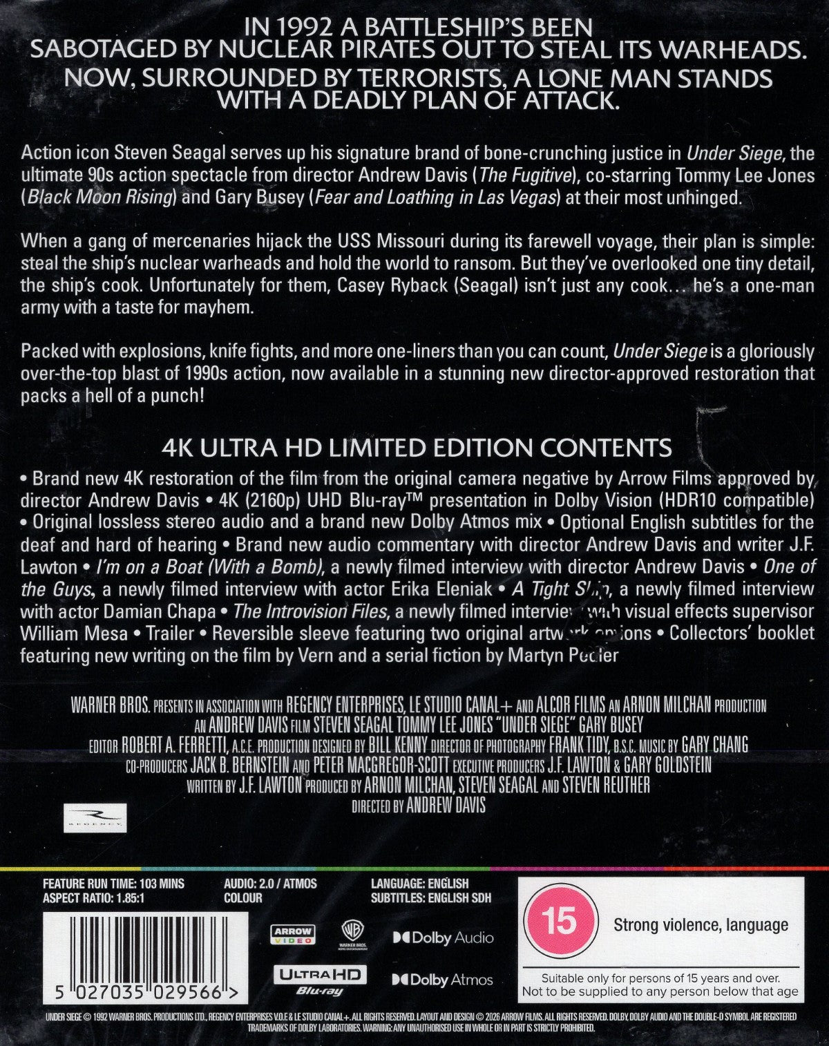 Under Siege Limited Edition 4K Ultra HD