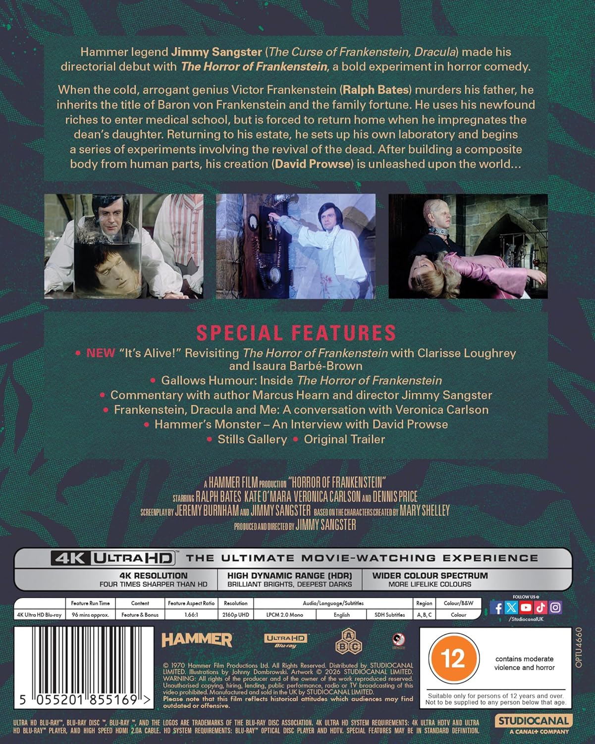 The Horror Of Frankenstein 4K Ultra HD