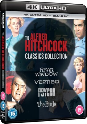 Alfred Hitchcock - Rear Window / Vertigo / Psycho / The Birds 4K Ultra HD + Blu-Ray