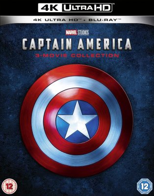 Captain America Trilogy 4K Ultra HD + Blu-Ray (import med svensk text)
