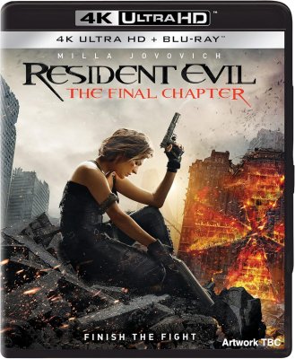 Resident Evil: The Final Chapter 4K UHD bluray