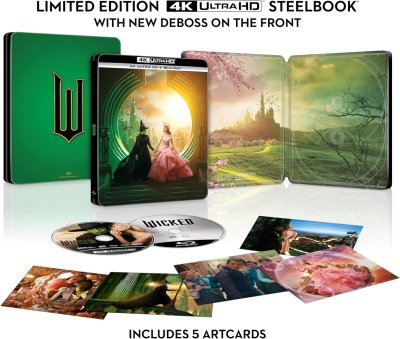 Wicked (2024) Limited Collectors Edition Steelbook 4K Ultra HD + Blu-Ray